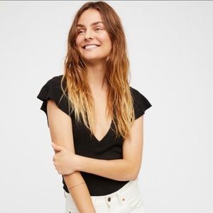 Free People We The Free Simone V Neck Knit Tee